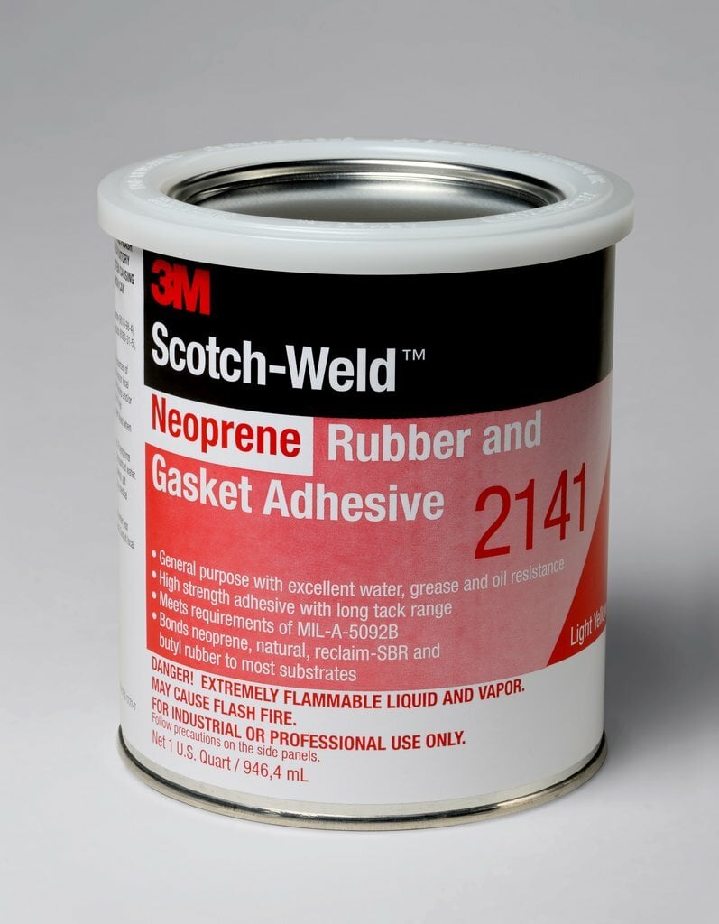 3M(TM) Scotch-Weld(TM) Neoprene Rubber And Gasket Adhesive 2141 Light Yellow, 1 qt, 12 per case