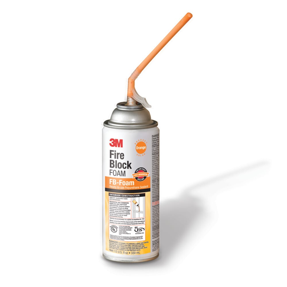 Fire Block Foam, Orange, 12 fl oz., Aerosol can
