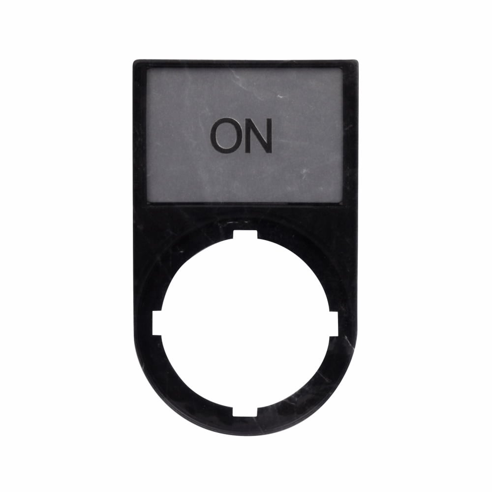 M22S-ST-GB6 M22 Complete Legend Plate, 1.18 in W, Rectangular Plate, Polyester, Black/Silver Field