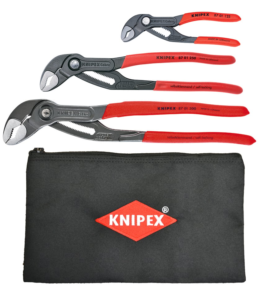 3 Pc Cobra Set with Keeper Pouch, Non-Slip Plastic