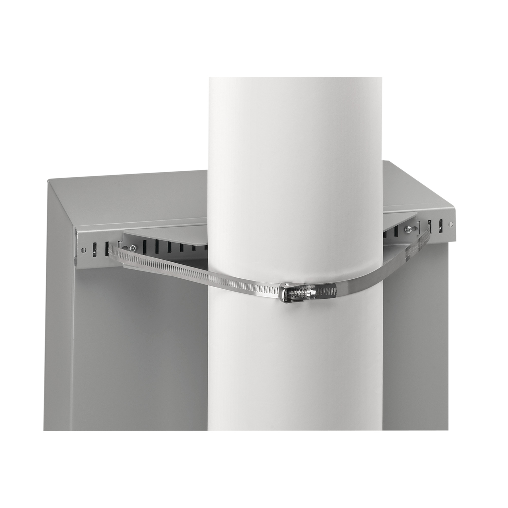 Concept Pole-Mount Kit, fits Enclosure Width=16.00, Gray, Mild Steel