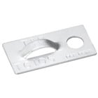 Aluminum Mounting Plate, for Temperatures up to 450 Degrees Celsius (842 F), Weather and Ultraviolet Resistant, Length of 25.4mm (1.0 Inches), Width of 13.2mm (0.519 Inches), Height of 3.8mm (0.149 Inches), Screw Mounting With #10 Screw, Bulk Pack