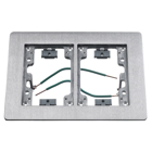 Hubbell Wiring Device Kellems, Floor and Wall Boxes, Floor Boxes,Flange, 2-Gang, Rectangular, Aluminum