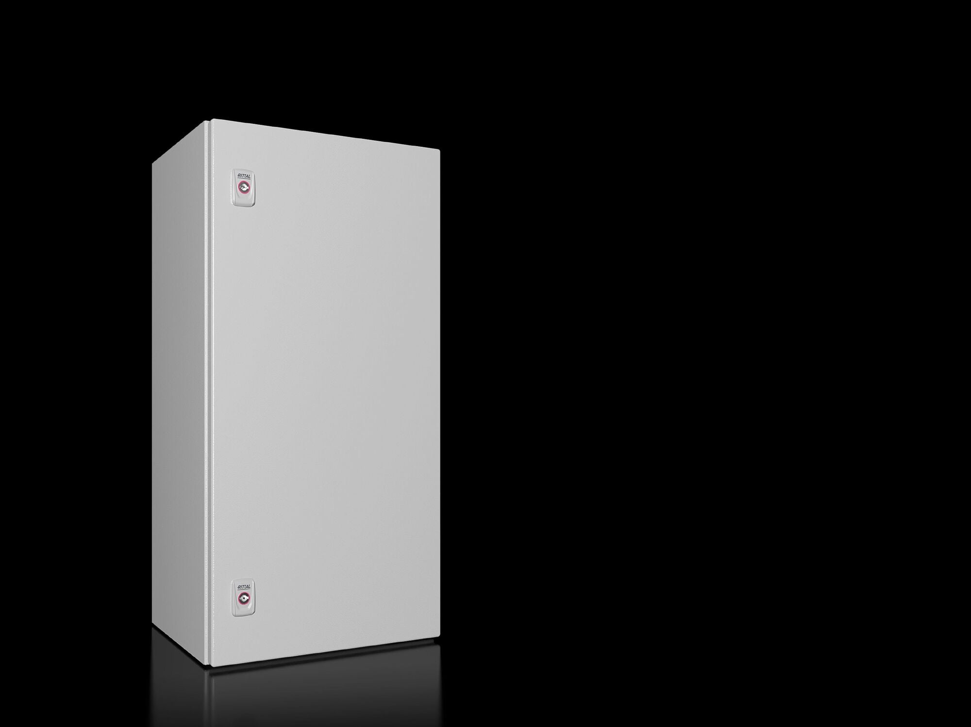 AX Compact enclosure, WHD: 400x800x300 mm, carbon steel, with mounting plate, single-door, with two cam locks
