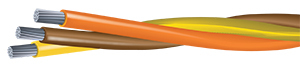 PRIORITY-PLEX 1/0-03 Aluminum XHHW-2 Cable, 600/1000V, Brown, Orange, Yellow