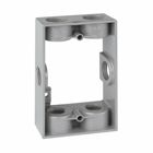 Eaton Crouse-Hinds series TP weatherproof extension adapter, 9.5 cu in capacity, Gray, 1-1/2" deep, Die cast aluminum, Single-gang, (6) 1/2" outlet holes