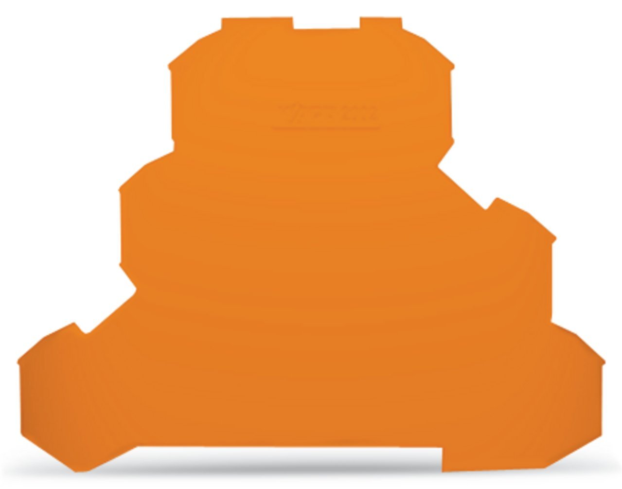 End and intermediate plate; 0.8 mm thick; orange