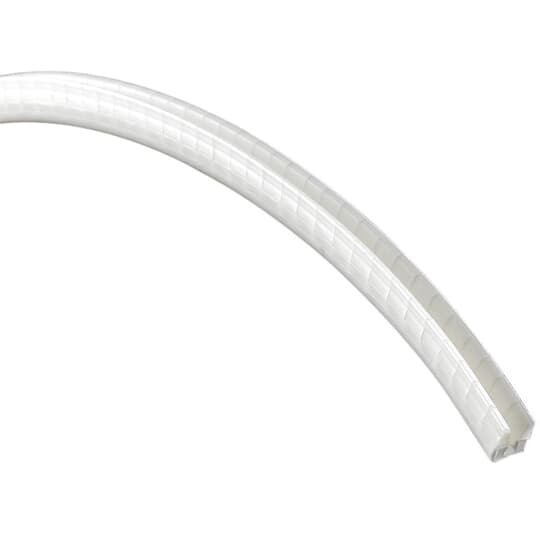 Extruded Grommeting, Flame Retardant White Polyethylene, Height of 5.08mm (0.20 Inches), Width of 4.32mm (0.17 Inches), Thickness 1.32mm (0.05 Inches), Maximum Panel Thickness of 2.16mm (0.085 Inches), 30.48m (100 Foot) Reel