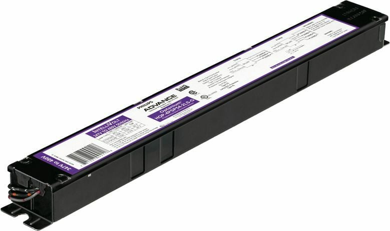 Signify Lighting, Ballast, Optanium, Commercial, eFluo Fix, Min Start Temp -18C, Amps 0.44-0.32A, Average Life 43800HRS, Volts 347-480V, Watts 31W, Non Dimmable, Number of Lamps 4, Ballasts Factor 1.17PCT, Input Frequency 50/60HZ, Programmed Start Yes, Certifications are ULISOFCCCSA, RoHS
