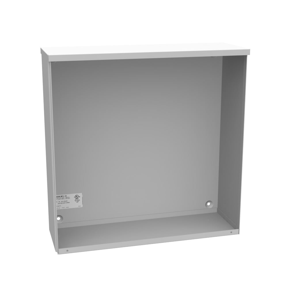18x6x18 Screw Cover Type 3R UL Listed Steel No Knockouts ANSI 61 Gray Quad D Knockout for Lock Emboss Mounting Holes in Back