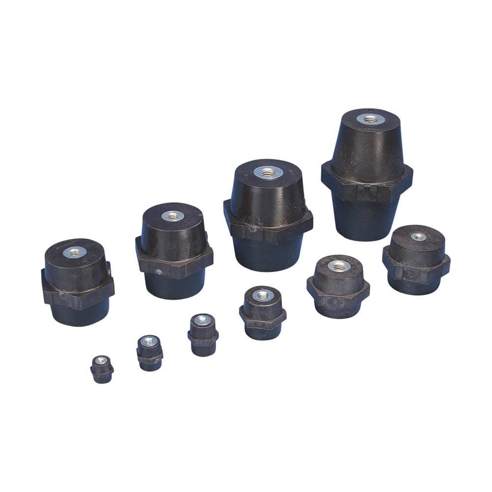 Low Voltage Insulators, Metric Thread, 1.575, 46 mm Hex Width, M12 Thread