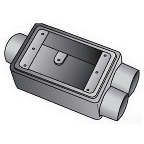 OZ-Gedney Type FSCC Shallow Cast Device Box, Number Of Outlet: 3, Gray Iron, Size: 1/2 IN, Ridge Top Construction, Cable Entry: (3) 1/2 IN Hubs, 21 CU-IN Capacity, No, 2-15/16 IN Width, 2-3/8 IN Depth, 4-11/16 IN Height, Finish: Zinc Electroplated With Aluminum Enamel, Third Party Certification: UL File Number E-18095, CSA 009795, Applicable Third Party Standards: UL 514A, CSA C22.2 No.18, Federal Specification A-A-50563, NEMA : FB-1, For Rigid Conduit And IMC