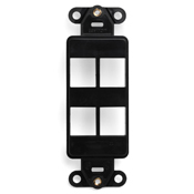 QuickPort Decora Insert, 4-Port, Black
