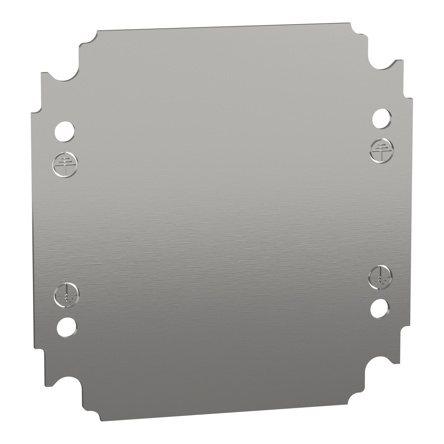 Plain mounting plate H200xW200mm made of galvanised sheet steel