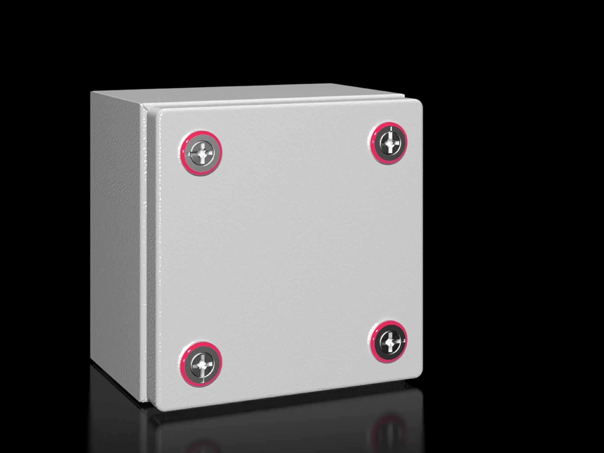 KX Terminal box, WHD: 200x200x120 mm, carbon steel, without mounting plate, with cover, without gland plate