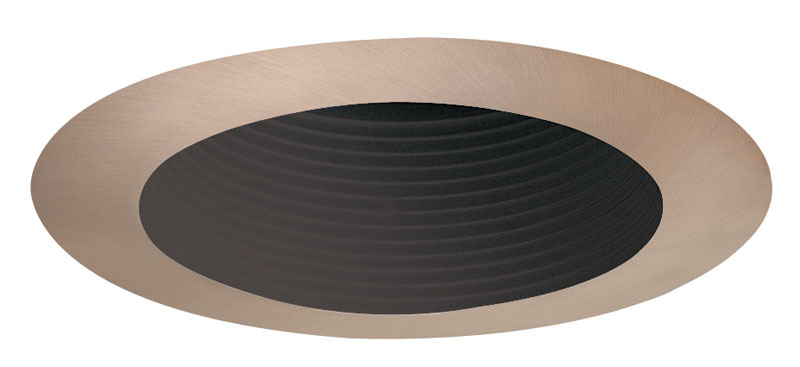 The 4-inch adjustable black baffle trim is available with a trim ring in black.