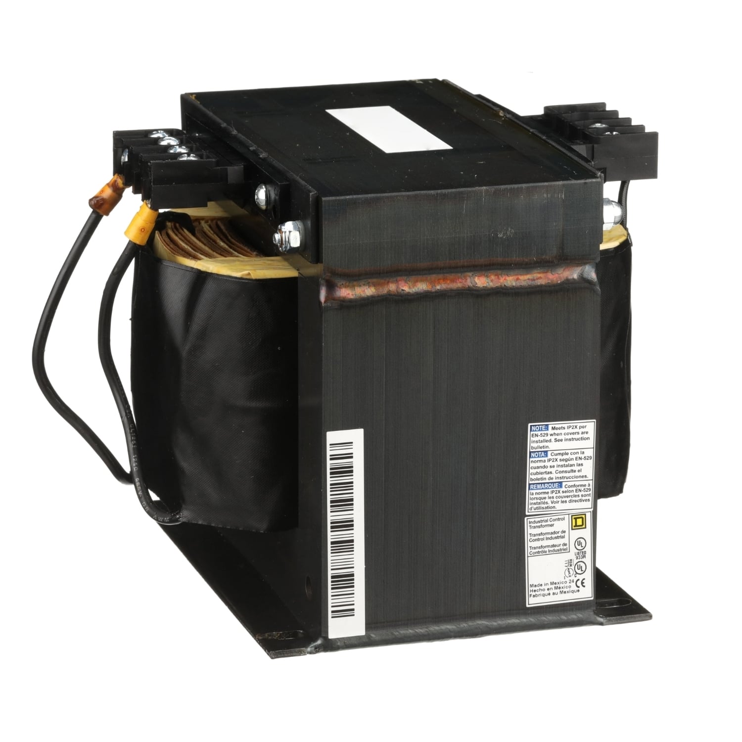 Transformer, Type T, industrial control, 2000VA, 1 phase, 240x480V primary, 25/120V secondary, 115C rise