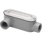 Rigid and IMC Conduit Body, Type LR, Aluminum, Cover and Gasket, Size 4 Inch