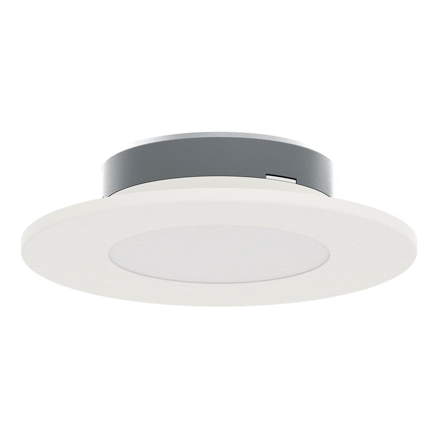 FLUSH MOUNT DOWNLIGHTS 650 LUMENS PUCK FIELD ADJUSTABLE 4 INCH ROUND 90CRI 3000/3500/4000/5000K 120V WHITE SMOOTH