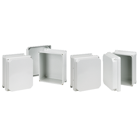 Raised Cover with Screws Type 4X, 13.62x11.62x7.24, Fiberglass
