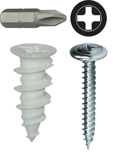 WDK8NWT Wall Board Anchor Kit, 101 Pieces