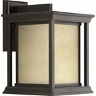 One-light large wall lantern with a Craftsman-inspired modern silhouette, Endicott offers visual interest when both lit and unlit. The elongated frame is elegantly finished with linen glass diffuser.