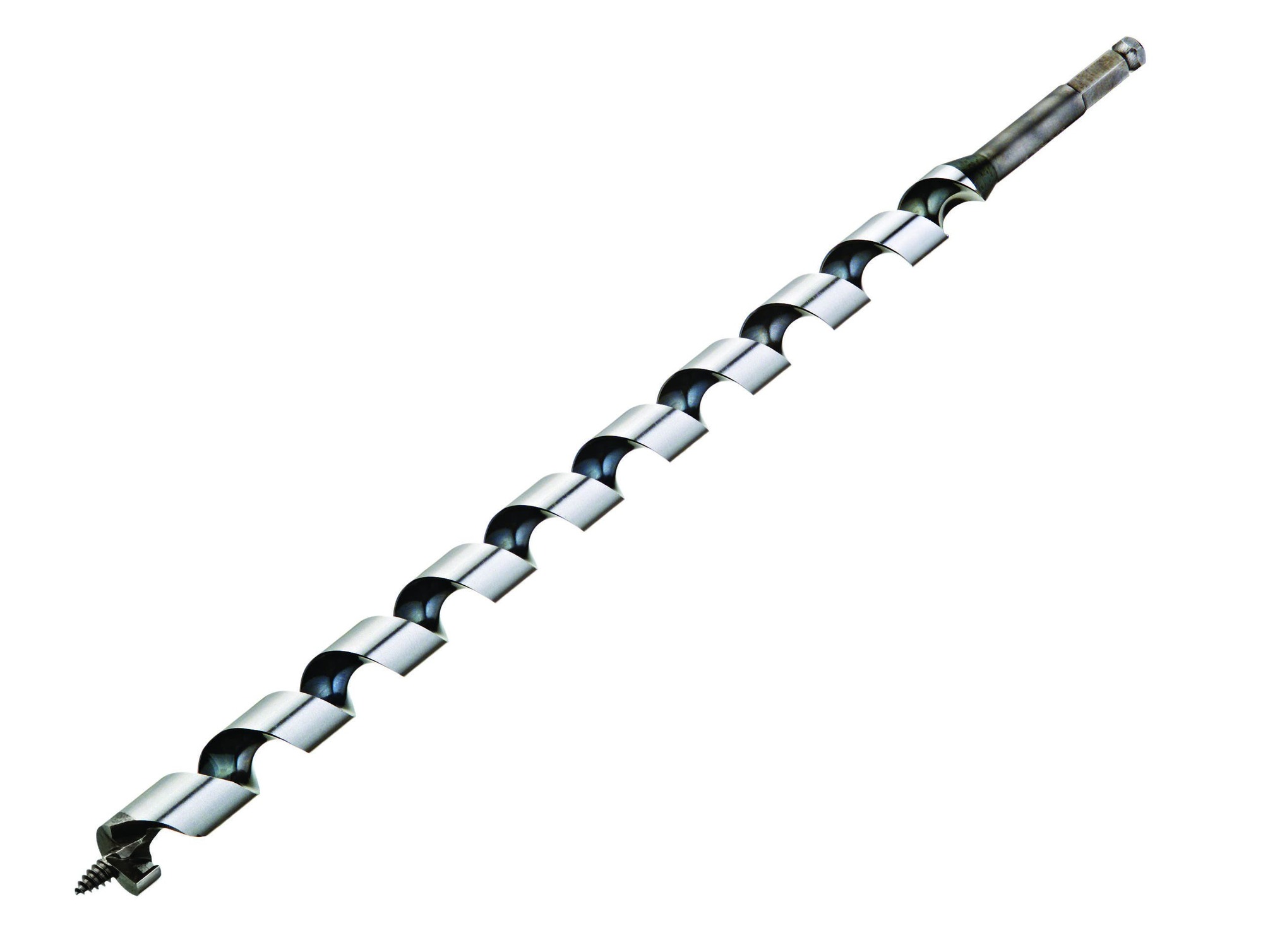 IDEAL, Auger Bit, RESI-MASTER, Long Ship, Heavy-Duty, Bit Diameter: 1 IN, Shank Diameter: 7/16 IN, Twist Length: 15 IN, Overall Length: 18 IN, Flute Type: Single-Helix, Cutting Edge Angle: 62 DEG