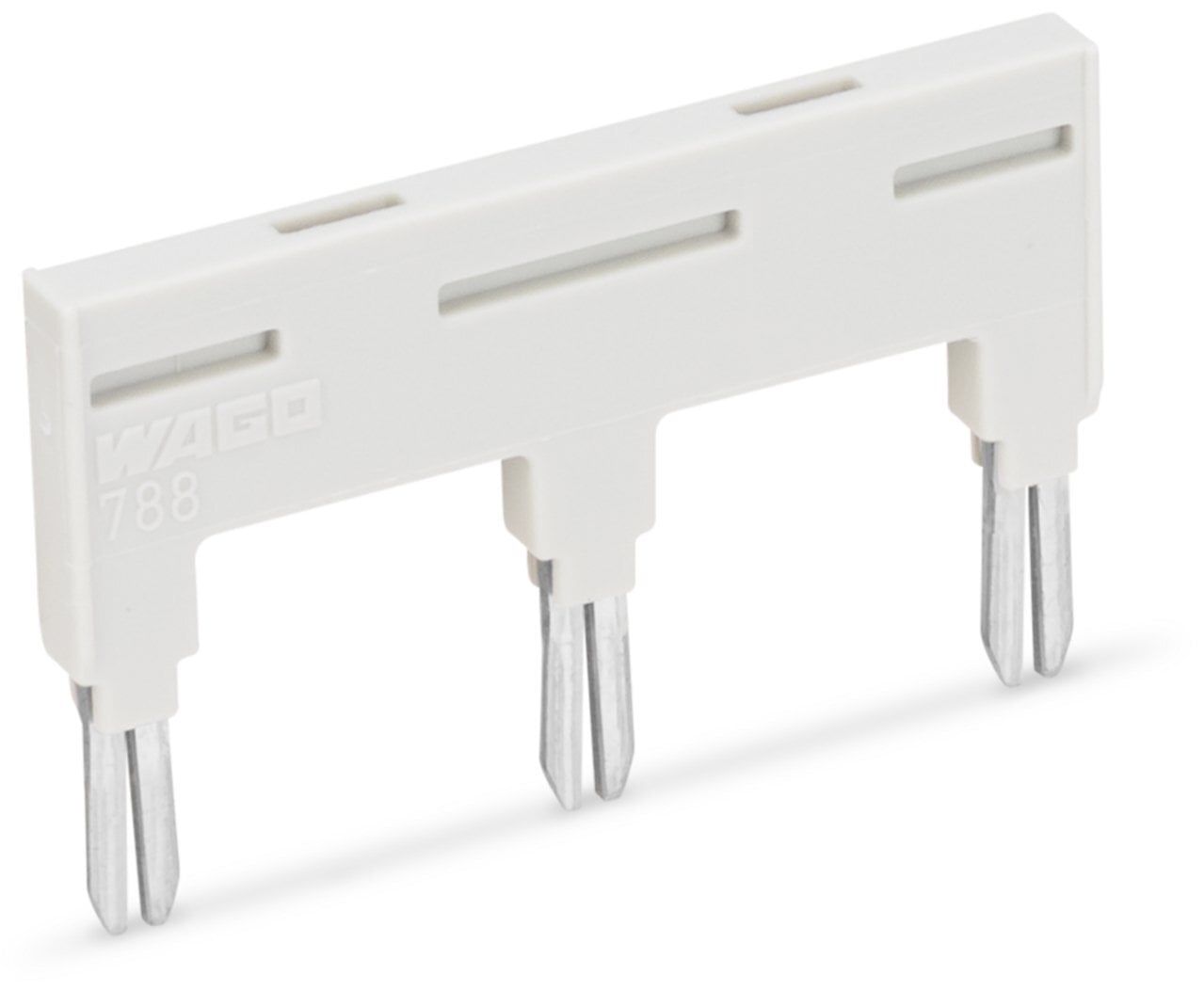 Jumper; for jumper slot; 3-way; insulated; light gray