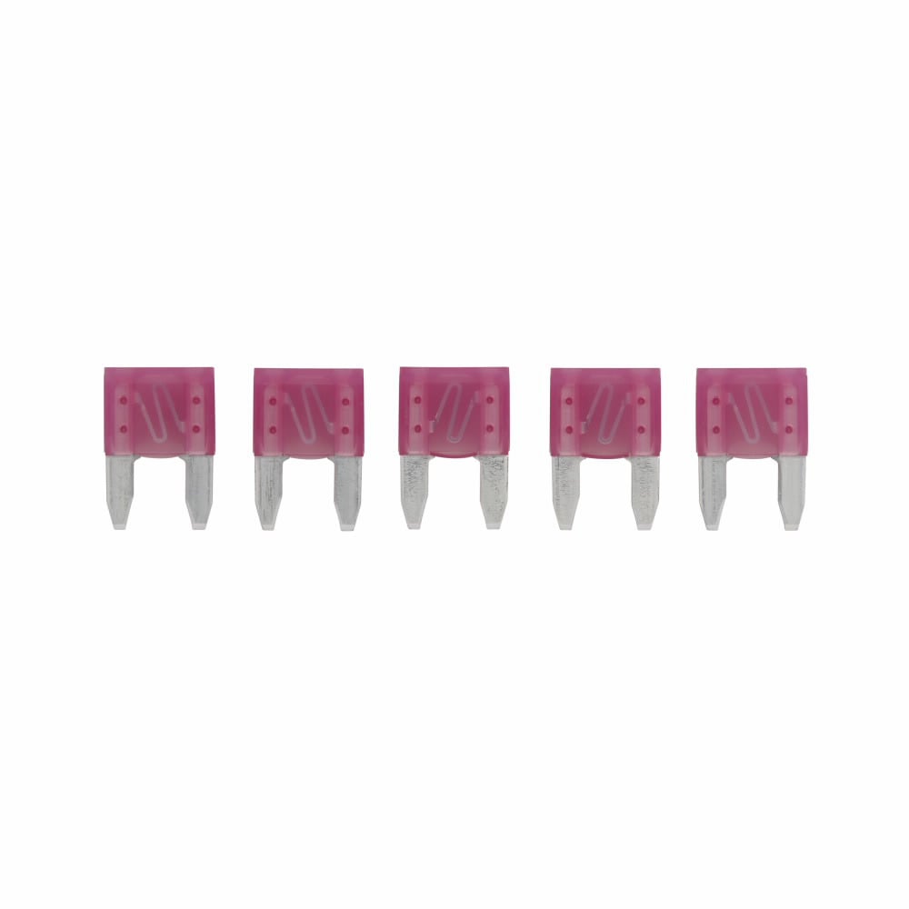 Eaton Bussmann series ATM blade fuse, Color code pink, 32 Vdc, 4A, 1 kAIC, Non Indicating, Blade fuse, Blade end, Colored plastic housing, zinc fuse element