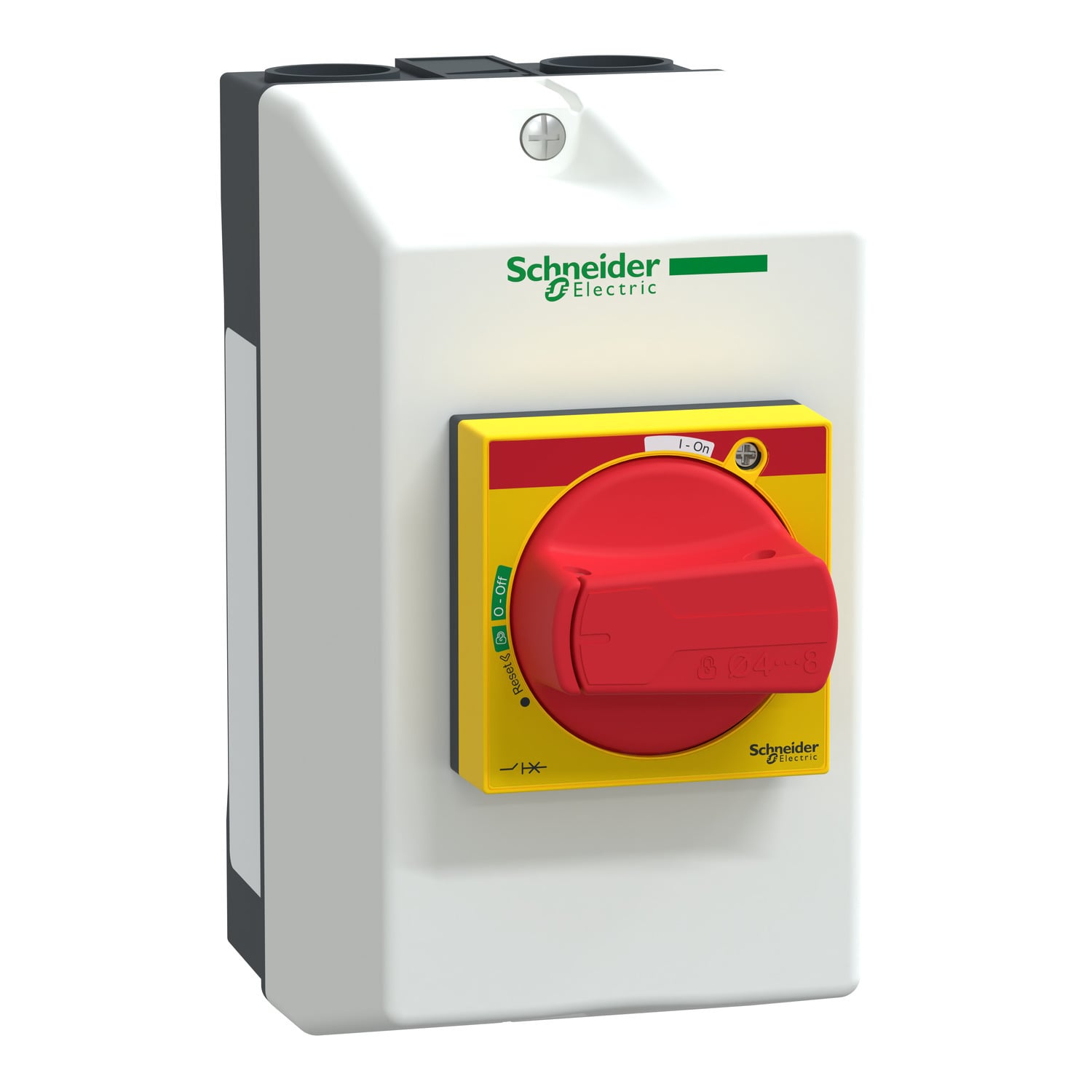 Enclosure,TeSys Deca frame 2,for TeSys GV2P/L,red handle,IP65