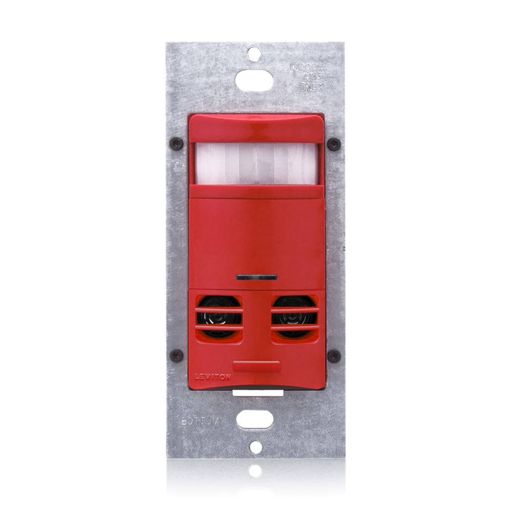 Multi-Technology PIR/ Ultrasonic Wall Switch Occupancy Sensor, Red