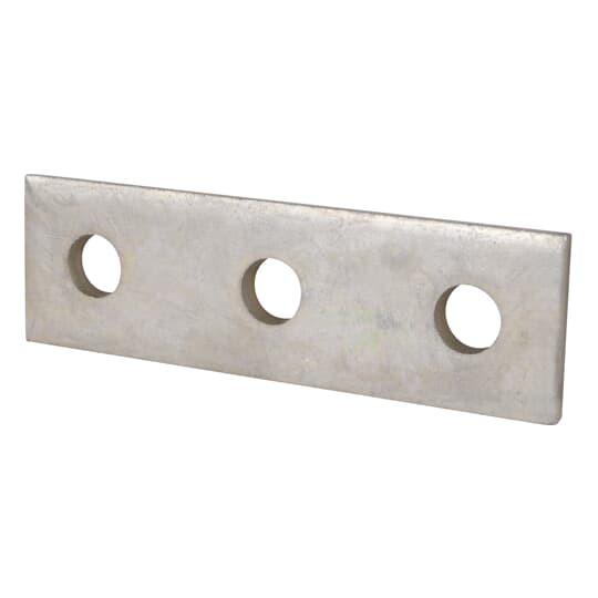 Connector Three Hole Plate, Length 4-1/2 Inches, Width 1-1/2 Inches, Steel with 9/16 Inch Holes on 1-1/2 Inch Centers