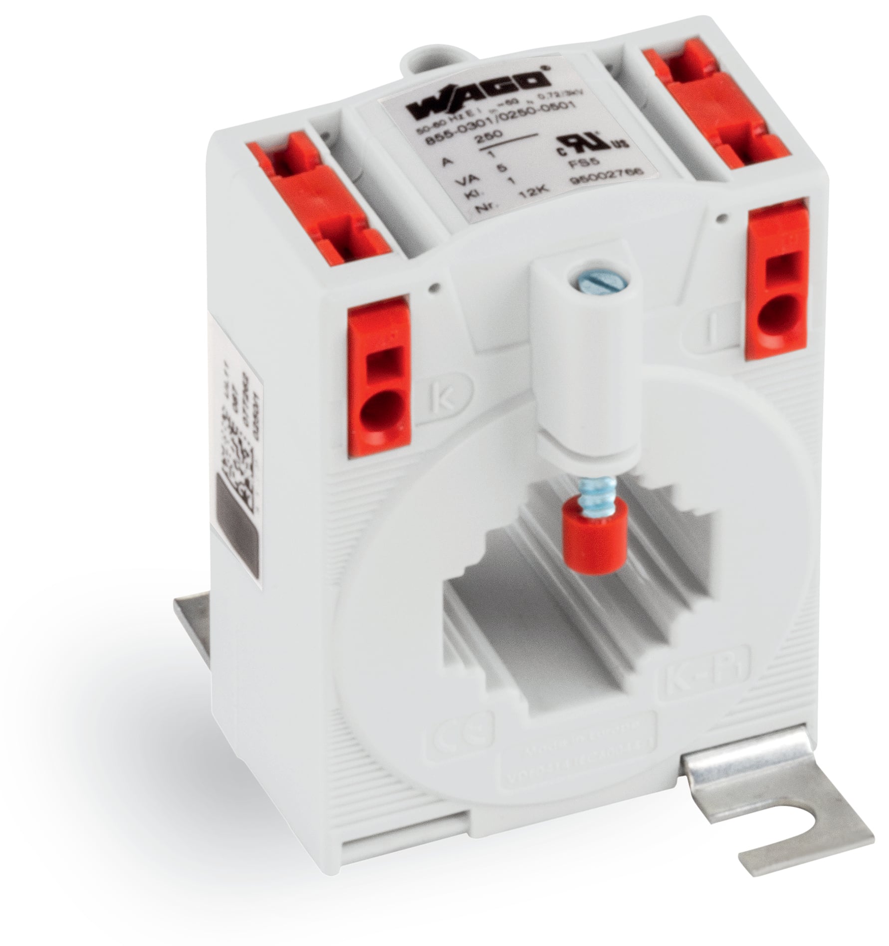 Plug-in current transformer; Primary rated current: 250 A; Secondary rated current: 1 A; Rated power: 5 VA; Accuracy class: 1