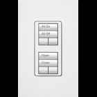 Lutron RadioRA 2 seeTouch Wall Mount Designer Keypad, Dual Group with 2 Raise/Lower  - Brown