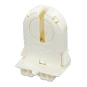 Medium Base Linear Fluorescent Lampholder, White