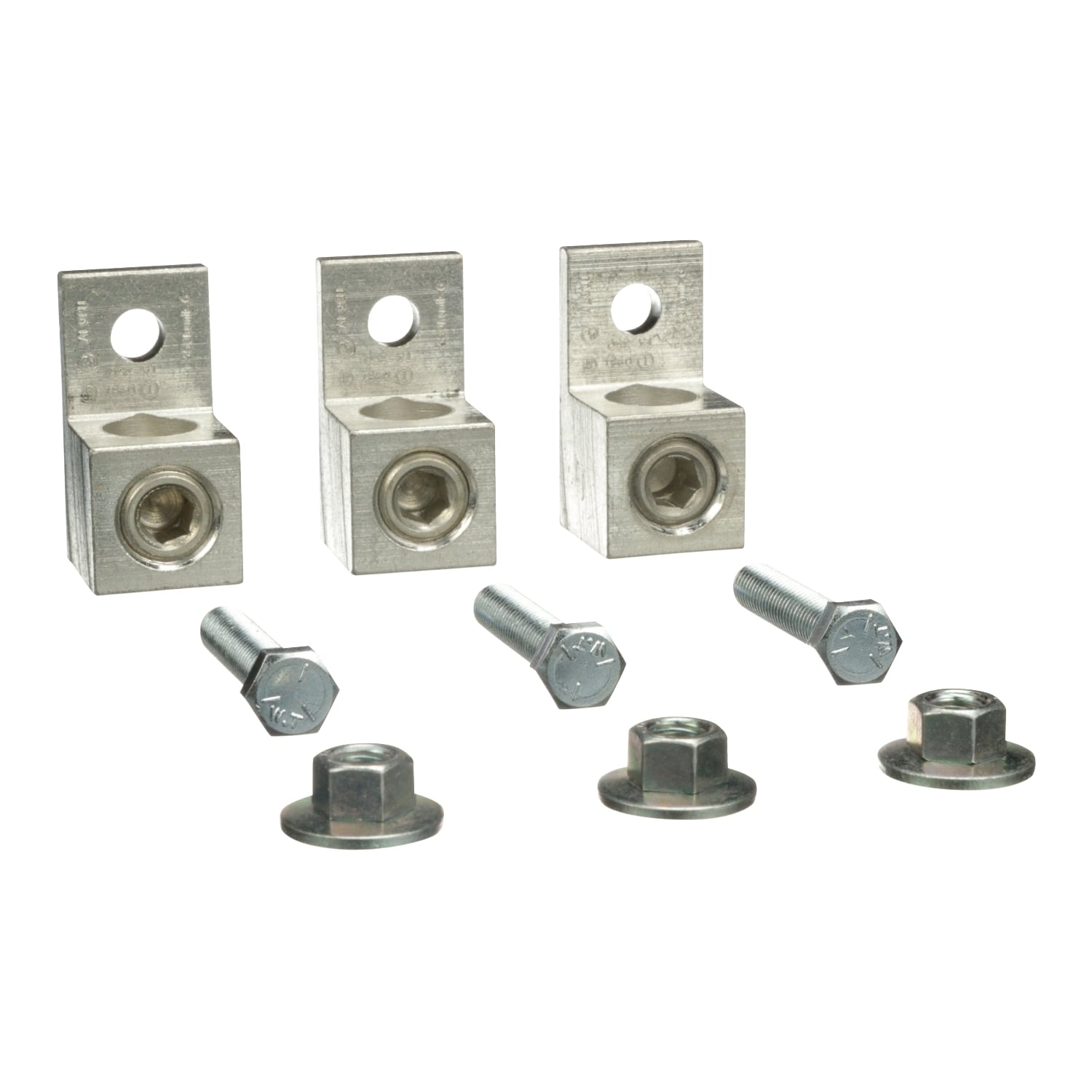 Transformer accessory, lug kit, mechanical, 250A, 350kcmil to 6 AWG, qty 3