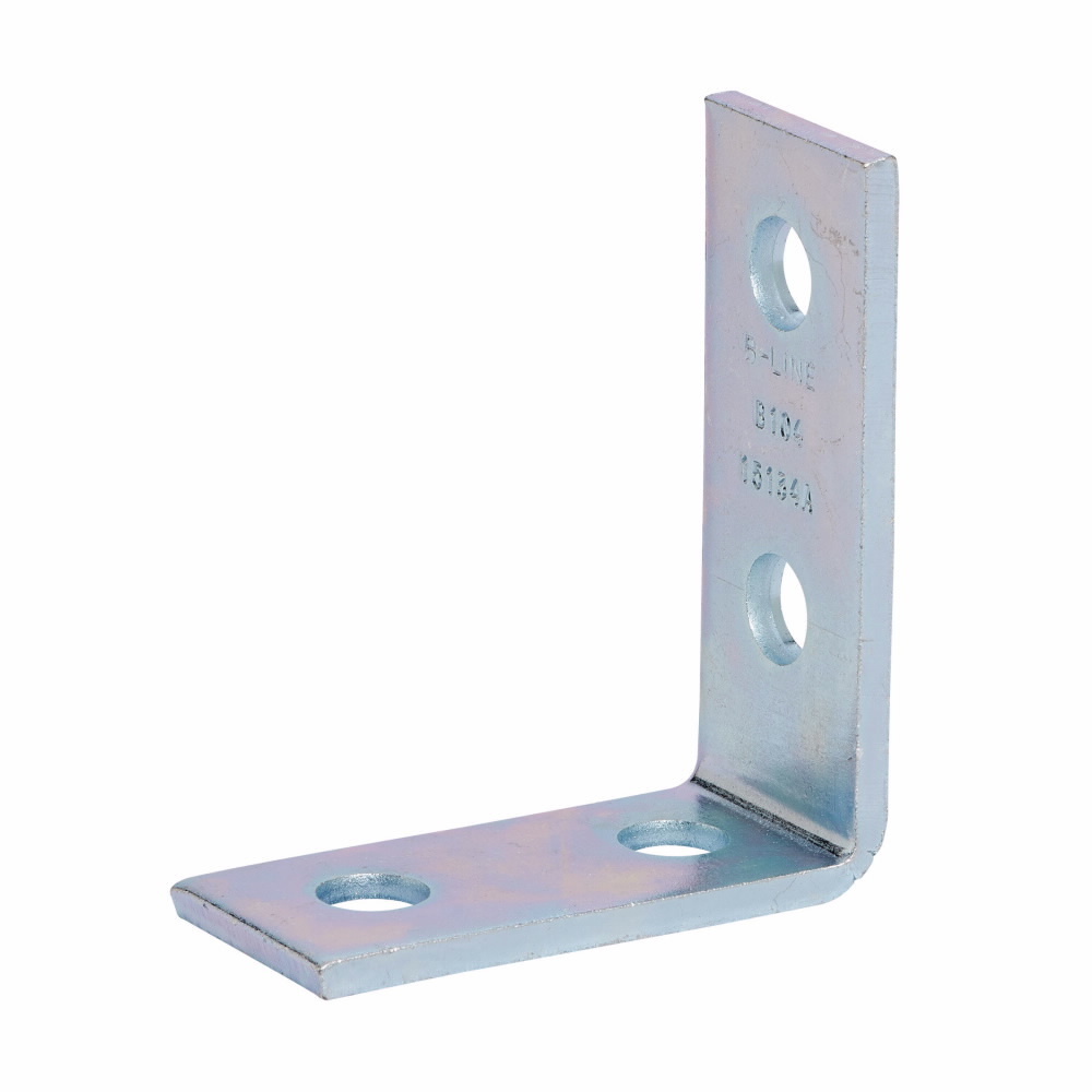 Eaton B-Line series corner angle, 4.12" H x 4.12" L x 1.62" W, Stainless steel type 316, Four hole corner angle, 90 deg, pre-assembled