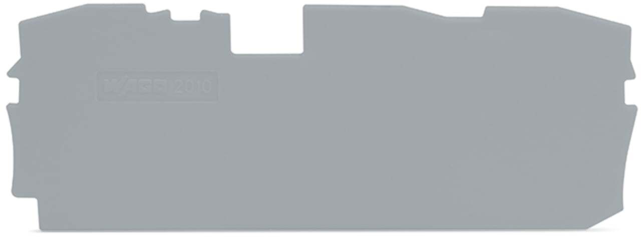 End and intermediate plate; 1 mm thick; gray