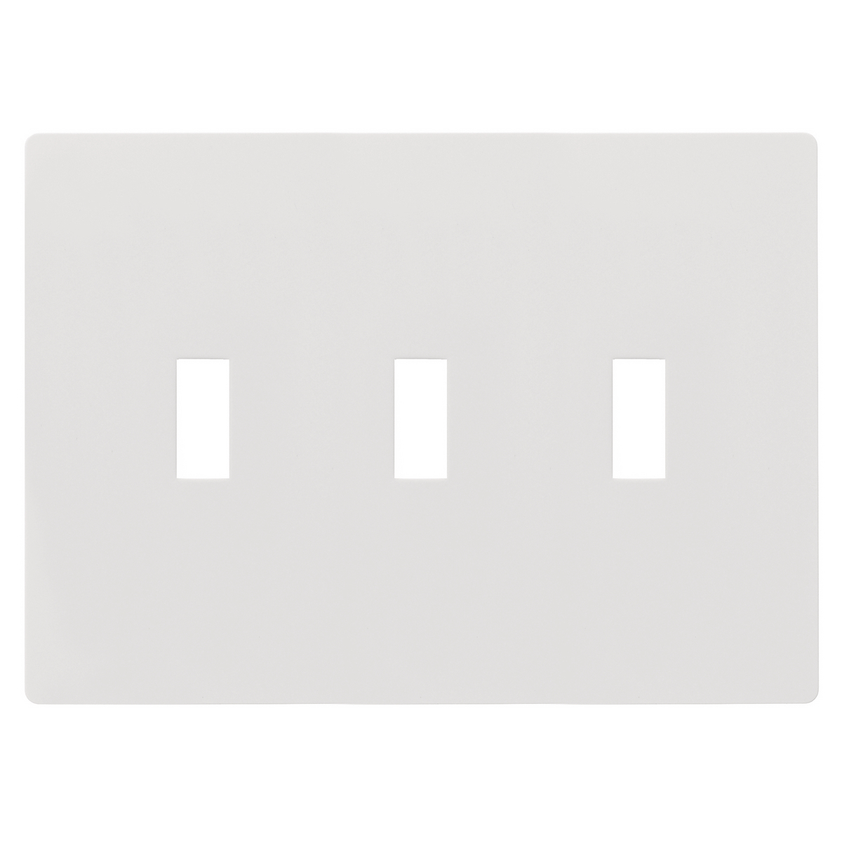 Wall Plates, Snap-On, 3-Gang, 3) Toggle, White