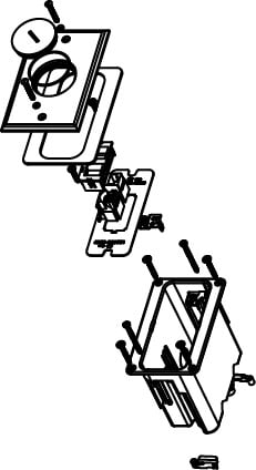1-GANG 2 KEYSTONE PORTS NICKEL