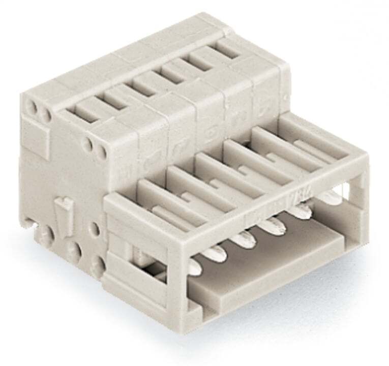 1-conductor male connector; CAGE CLAMP; 1.5 mm; Pin spacing 3.5 mm; 8-pole; 100% protected against mismating; 1,50 mm; light gray