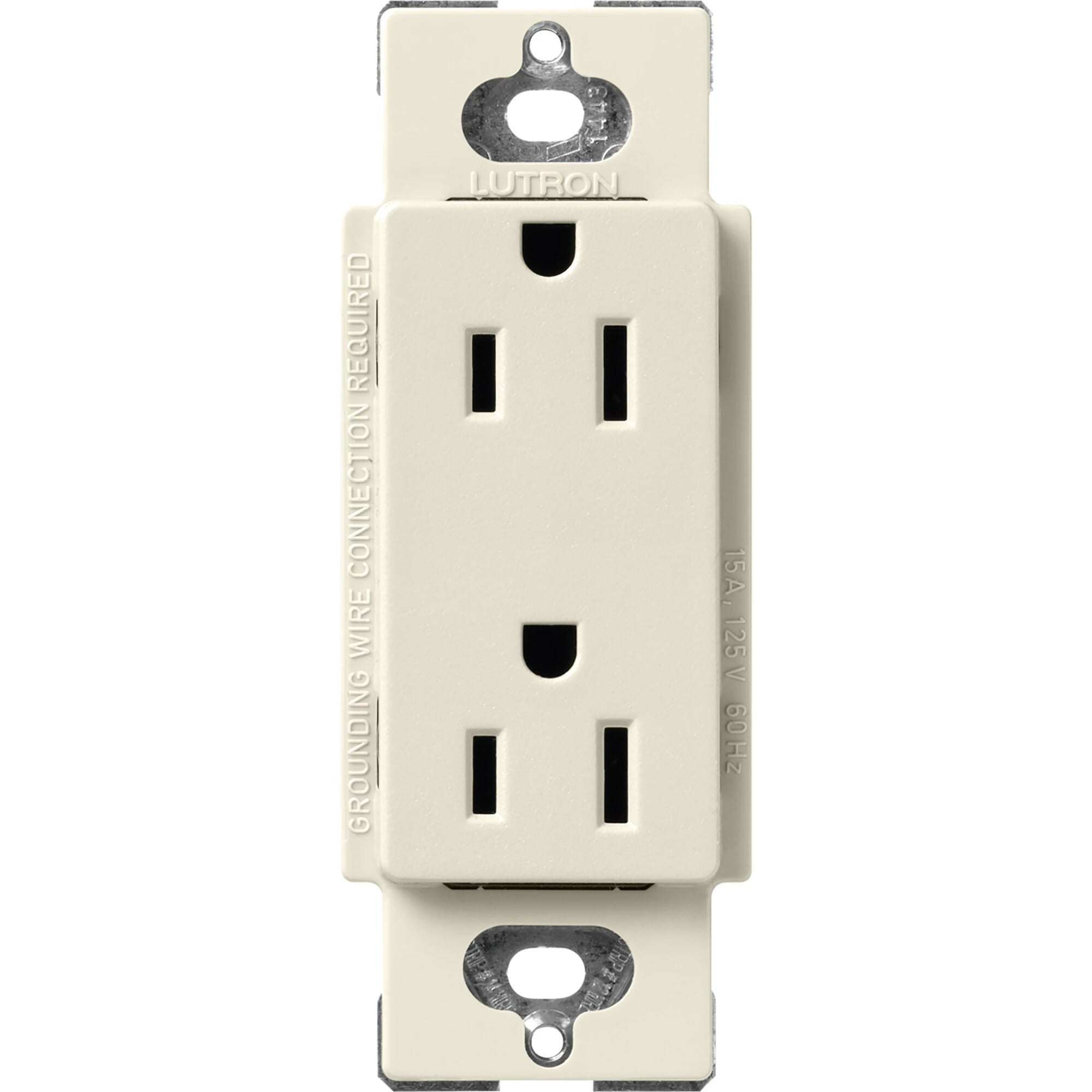 Lutron Claro 15 Amp Duplex Outlet, Pumice