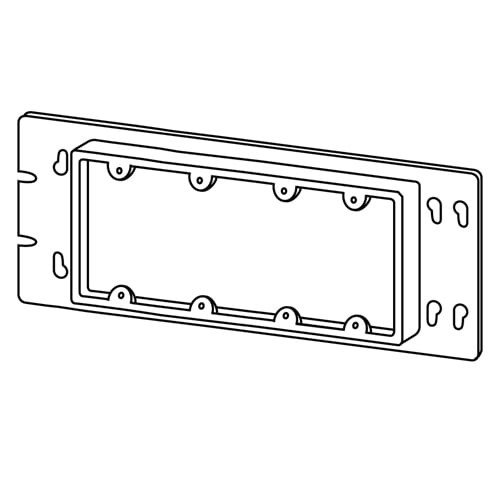 Boxes, General Purpose, Multigang Switch Box Cover, Appleton, Type: 3/4" Raised Device Cover, Four Gang, 10-9/16" Wide, Dimensions: 10-9/16" x 4-9/16", Volume: 21 Cubic Inch, UL Standard: 514A, UL Listed: E2527, NEMA: OS-1