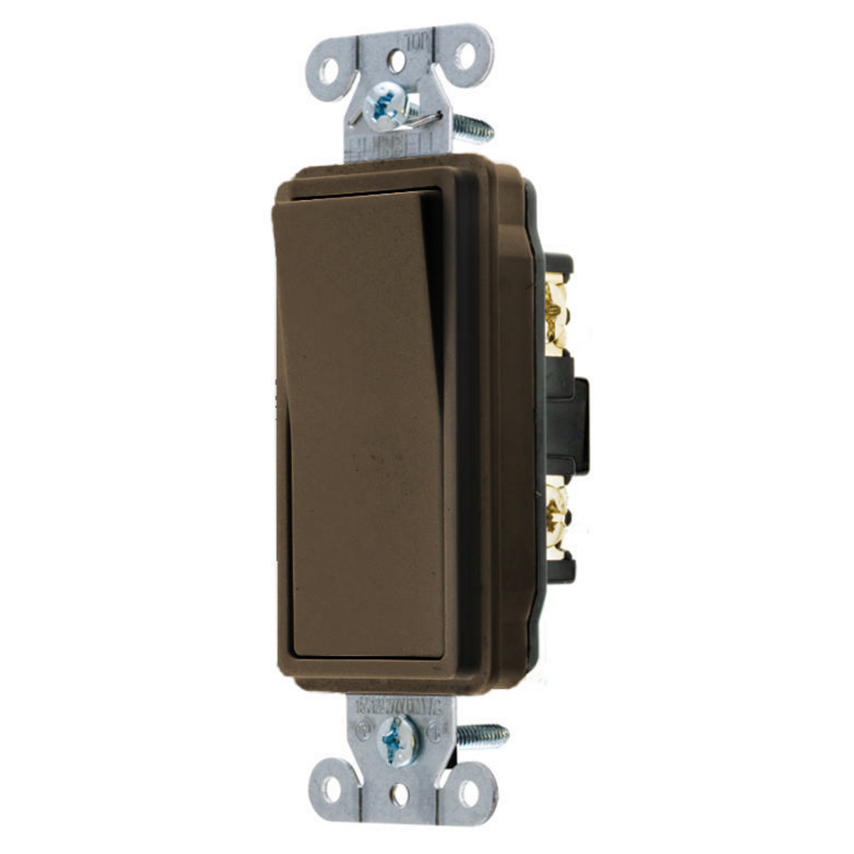 Decorator Switch, Specification Grade, Single-Pole, 15A 120/277V AC, Back and Side Wired