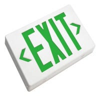 EXL1 Series LED Emergency Exit Sign with Green Lettering