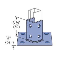 UNISTR P2072A EG POSTBASE,6inSQ,P10