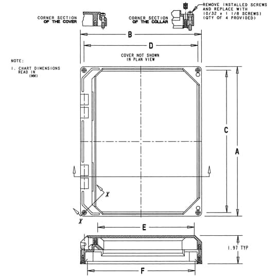 Polycarbonate hinged window kit, 6 inch by 4 inch