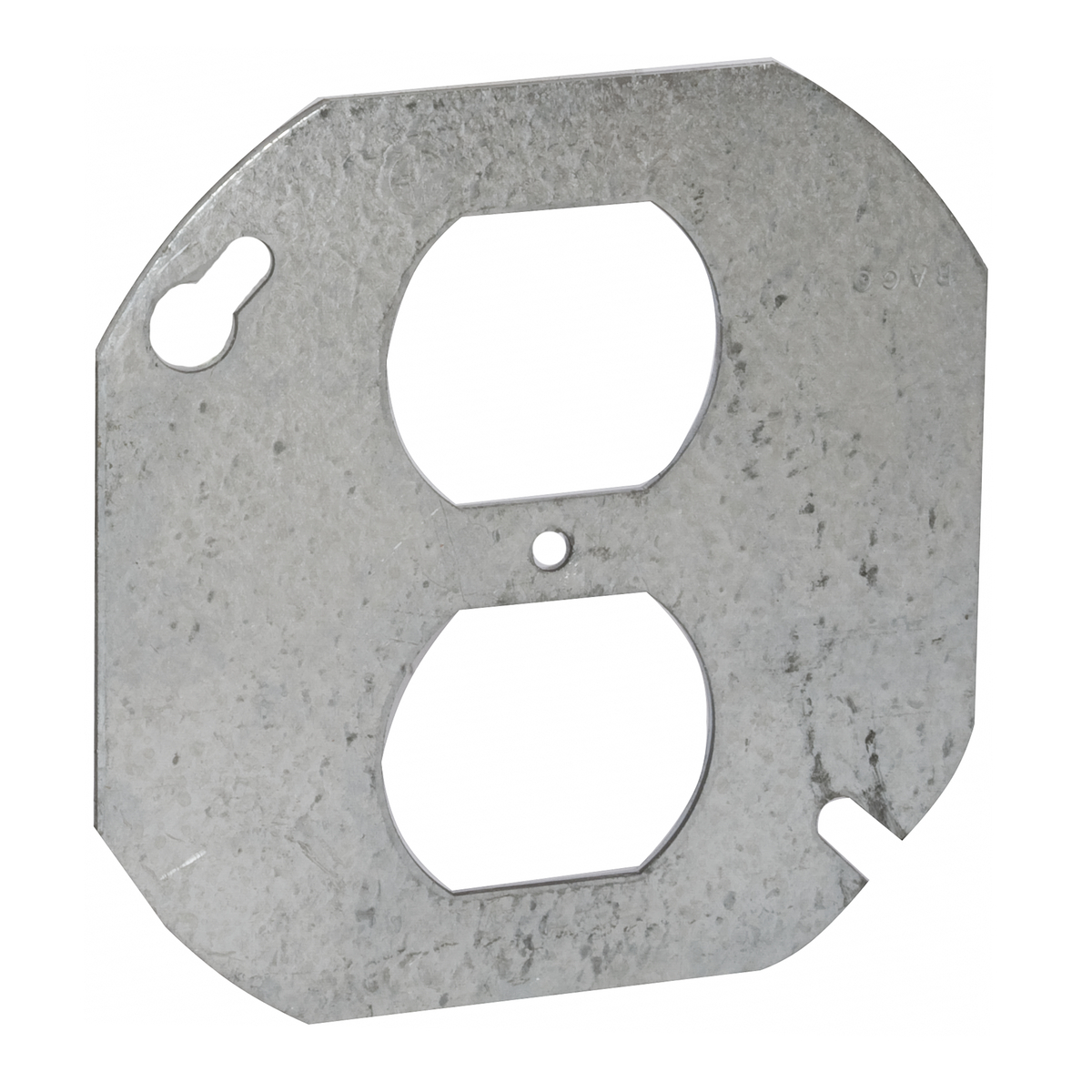 4 In. Octagon and Round Covers, Flat, Duplex Receptacle