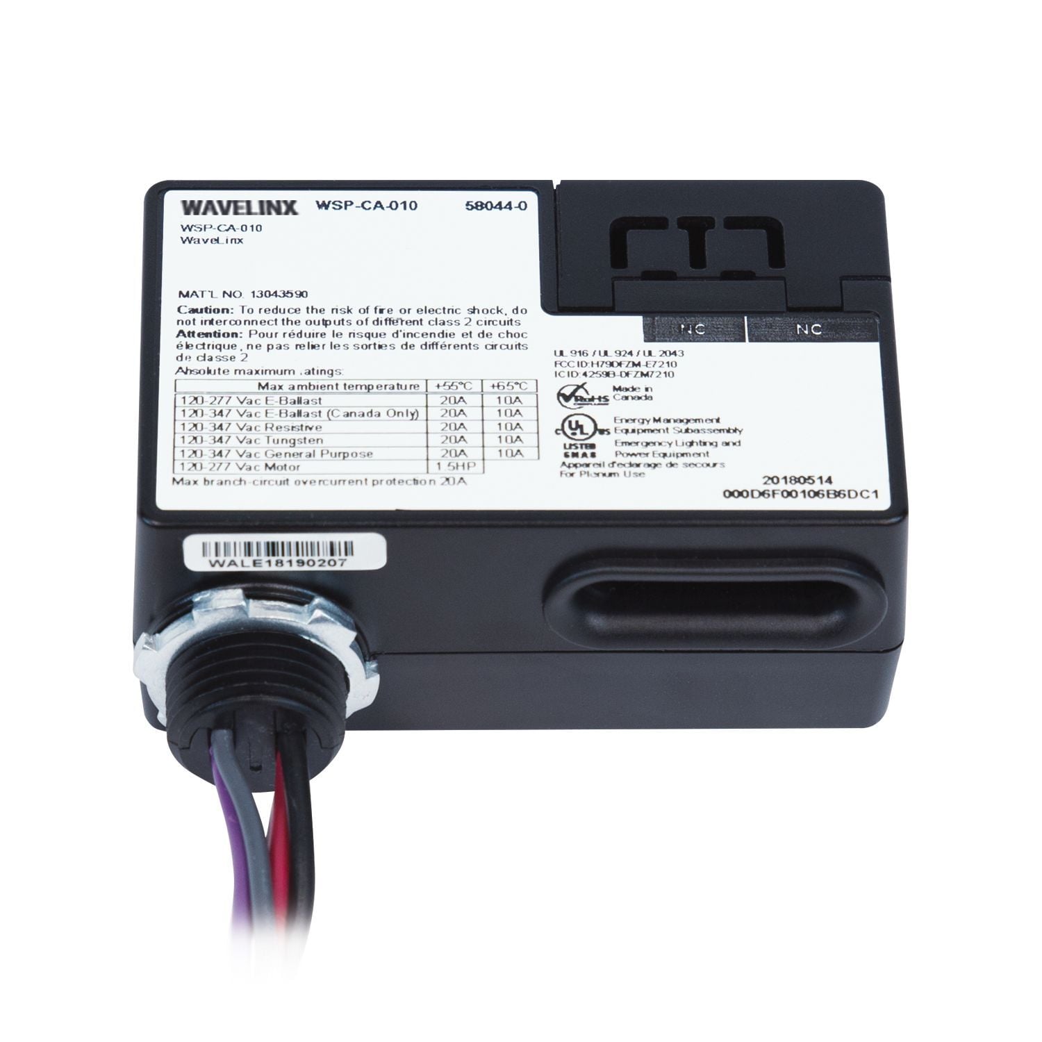 WaveLinx Universal Dimming Switchpack with Dry Contact Input.