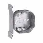 Eaton Crouse-Hinds series Octagon Outlet Box, (1) 1/2", 4", S, set 1/2", 4, NM clamps, 1-1/2", Steel, (1) 1/2", Fixture rated, 15.5 cubic inch capacity